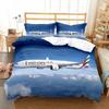 Literie 3D Avion Ciel Bleu Imprimé Taille Queen Pour Garçons Enfants Housse de Couette Avion Linge de Maison De Literie