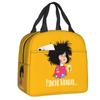 Custom Manga Mafalda Quino Cartoon Thermal Insulated Lunch Bag Women Portable Lunch Container Camping Travel Storage Food Box
