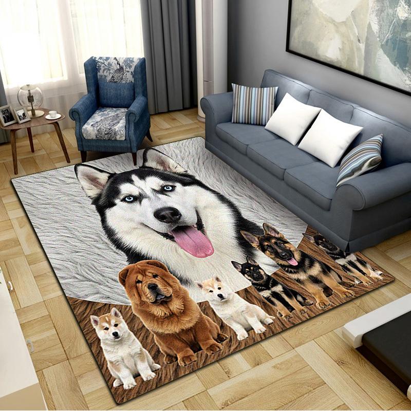 Labrador Dogs Carpet Rug for Living Room Bedroom Home Sofa Decoration,Kids Play Non-slip Floor Mat