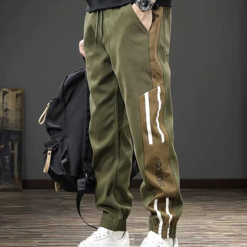 Herren Style Fashion Casual Hose Harajuku Seitenstreifen Jogginghose elastische Taille Little Foot Overalls