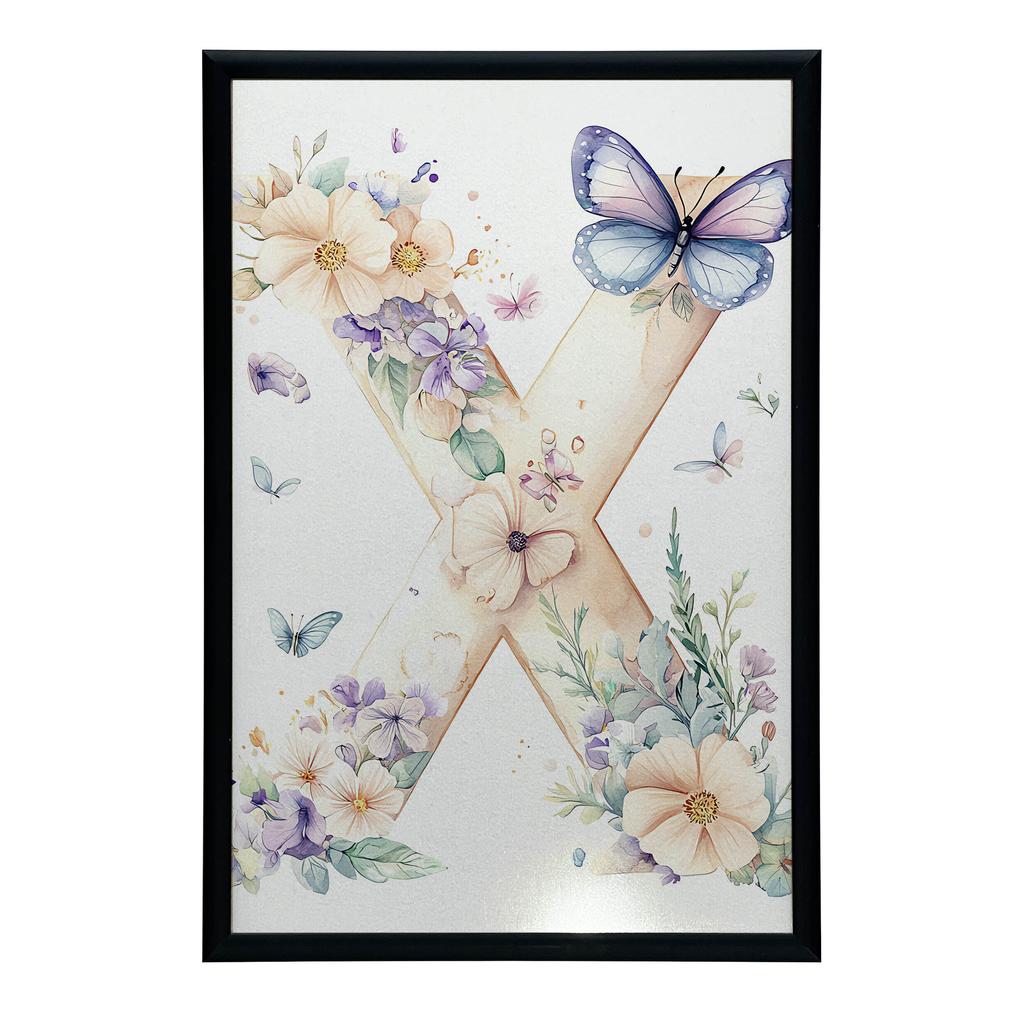 Plakat Kwiatowe X Plakat Kwiatowe X, 30X40 Cm, Rama Drewniana Ciemny Brąz, Papier Matowy 230 Gsm