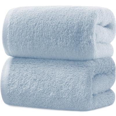 AYO Bath Towel Set of Sky Hotel Highly Low Gift 2, Blue, Specification, Fluffy, 100% Cotton, Absorbent, Durable, Plain, Shedding,