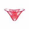 Women Lace Crotchless Panties Crotch Thong With Pearls Massaging Underwear 