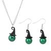 Enchanted Witch's Good Friend Bestie Bracelet with Magic Hat, Staff, and Crown Necklace