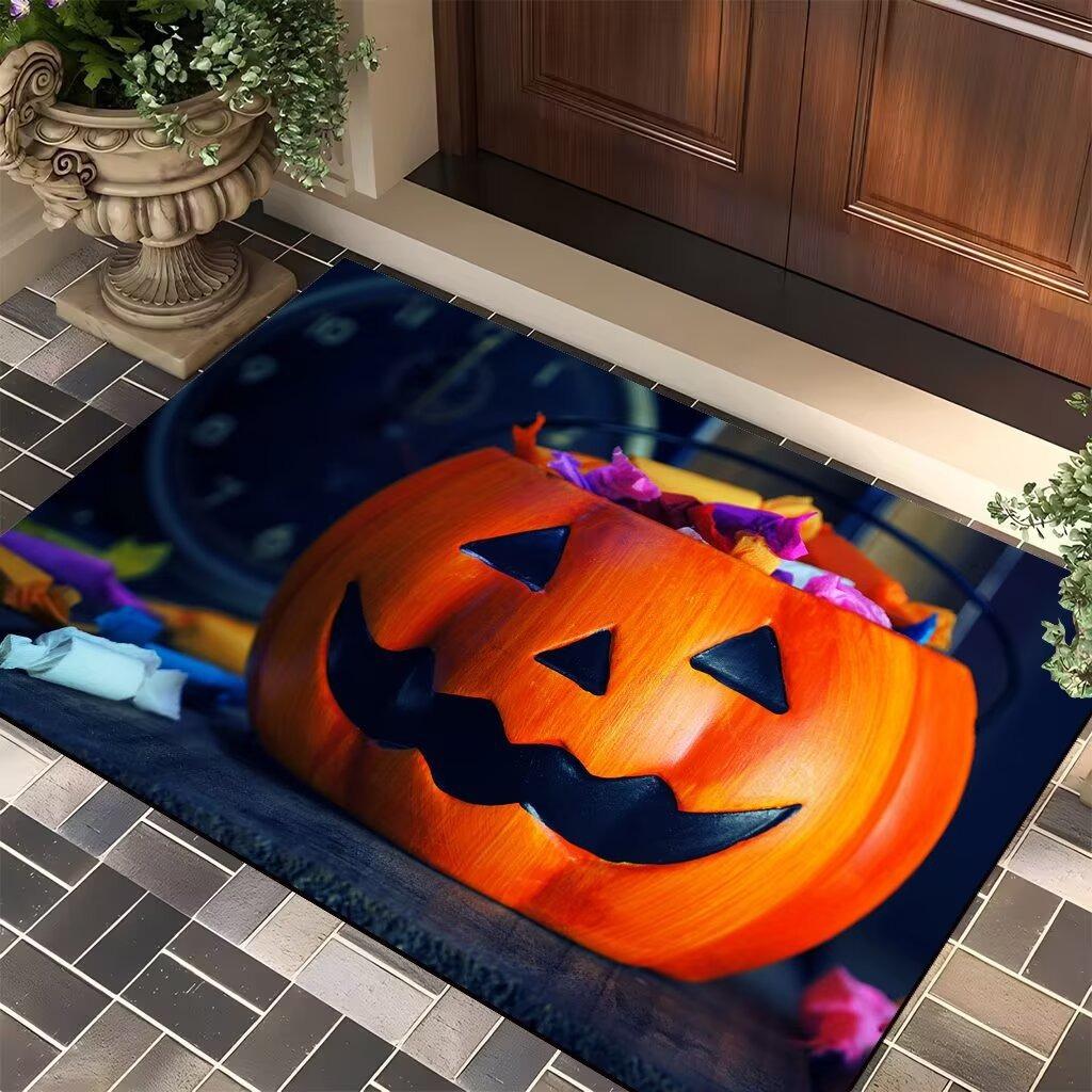 Halloween Themed Doormat Non-Slip Bedroom Kitchen Bathroom Entracne Rugs Living Room Washable Carpet