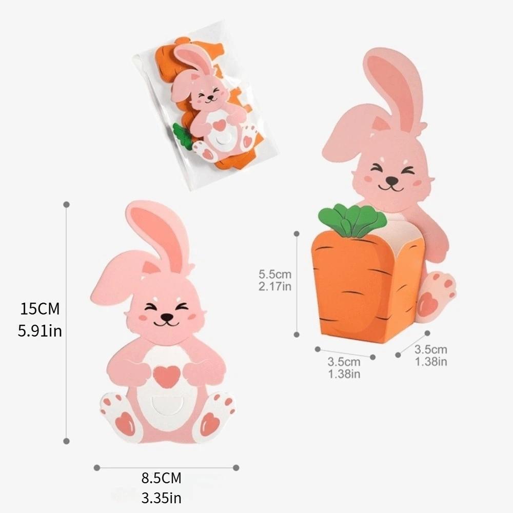 Paper Box Food Packaging Case Rabbit Hug Carrot Design Cookie Box Easter Candy Box  Gift Giving
