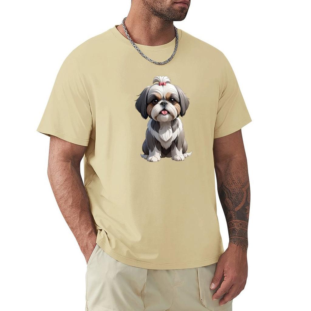Shih Tzu Tshirt Short Sleeve Tee New Edition Quick Drying Unisex Clothing