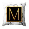 Marbled Golden Letters Pillowcase Sofa Pillow Cushion Cover  45 * 45cm