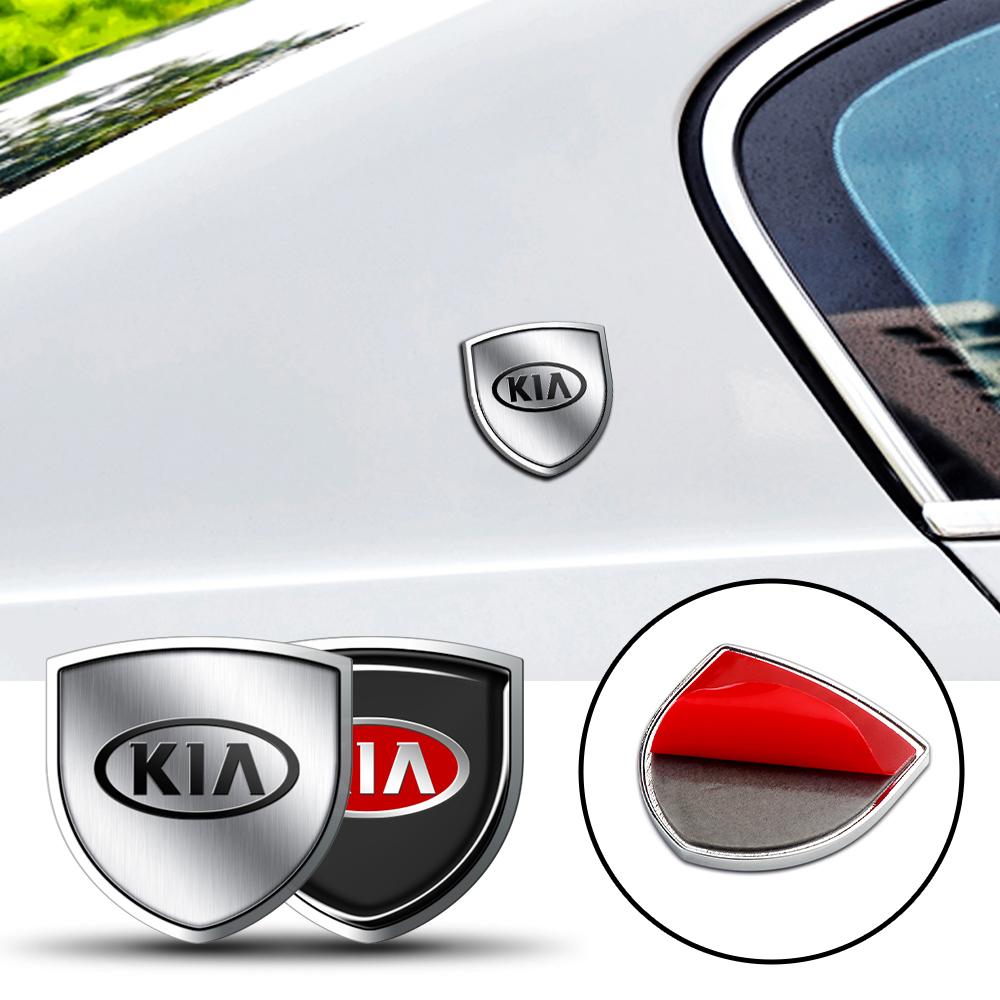 CAUWZ1 Car Style Body Trunk Decoration Sticker 3D Metal Emblem Sticker For KIA Sportage Ceed Sorento Cerato Picanto Soul Niro K5 Optima
