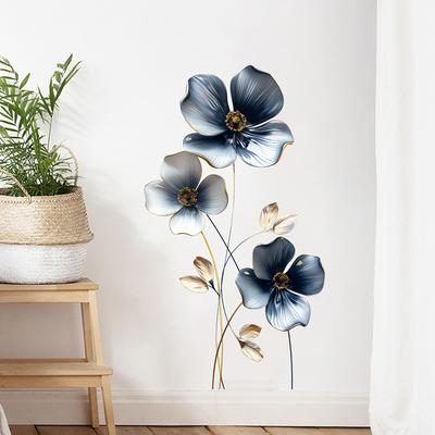 Adhesivos de pared grandes de trébol de cuatro hojas para dormitorio, sala de estar, decoración del hogar, calcomanías de vinilo autoadhesivas removibles, pegatinas florales para paredes