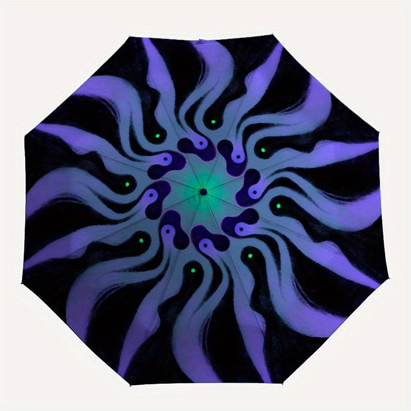 

1pc Abstract Mandala DesignAutomatic Open/close, All-Season Portable Folding Umbrella for Friends, Travel, Everyday, Events - Compact Paraso