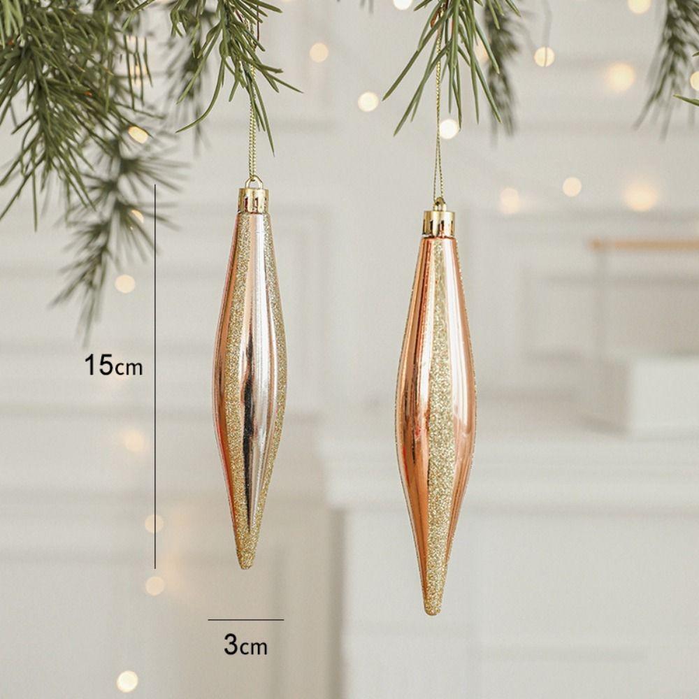 2PCS Red&white Christmas Hanging Decoration Plastic Santa Clause Christmas Tree Ornament Festival Party Supplies Xmas Baubles