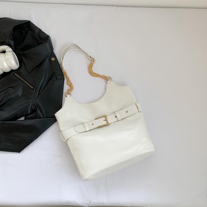 Trendy Urban Vintage Large Capacity Shoulder Bag In Black White Gray And Brown Options