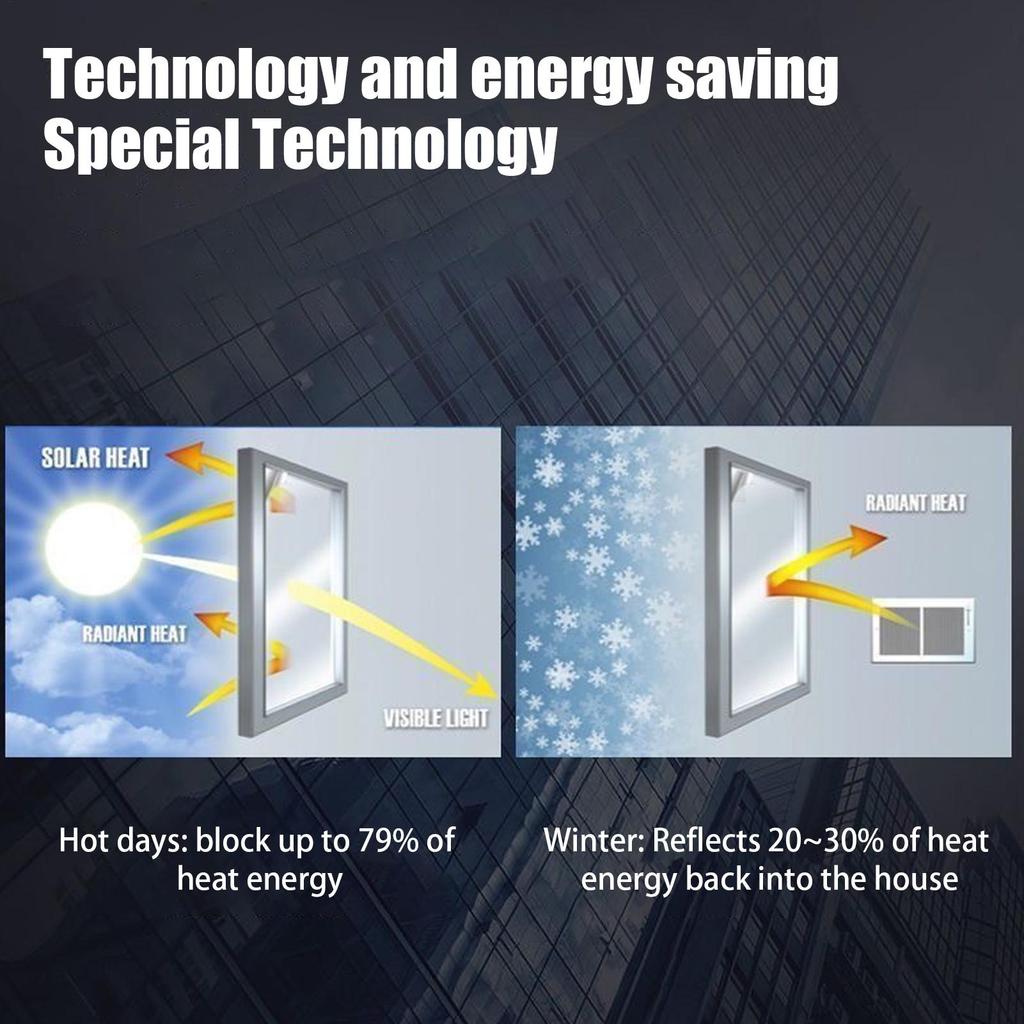 Window Privacy sticker insulation film Self Adhesive Tint Mirror Glass Anti UV Sun Blocking Decals 40x100cm 50x100cm