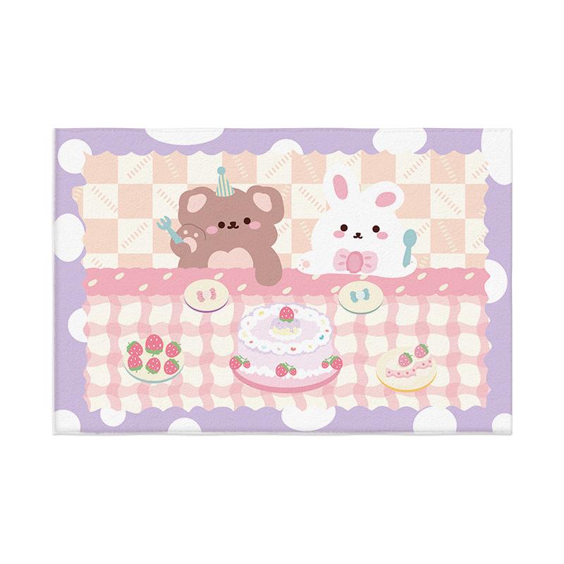 Fashion simple girl bedroom bedside carpet modern living room bedroom popular pattern carpet Checkerboard Large Area Carpets