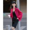 Demana Neon Sweetheart Cropped Zipper Jacket