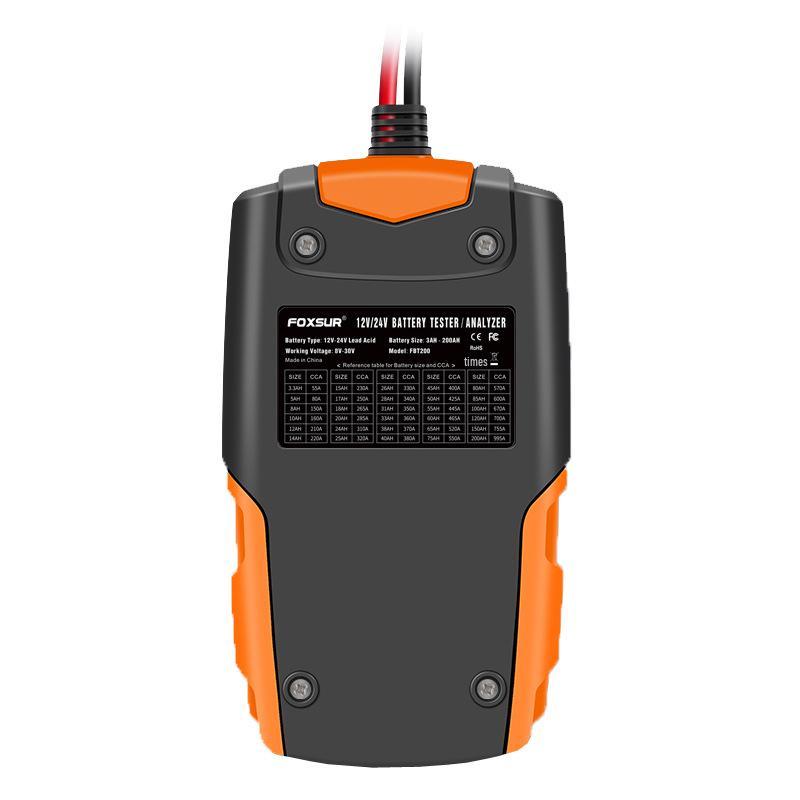 12V/24V Lithium Car & Motorcycle Battery Tester with CCA & Resistance Analyzer