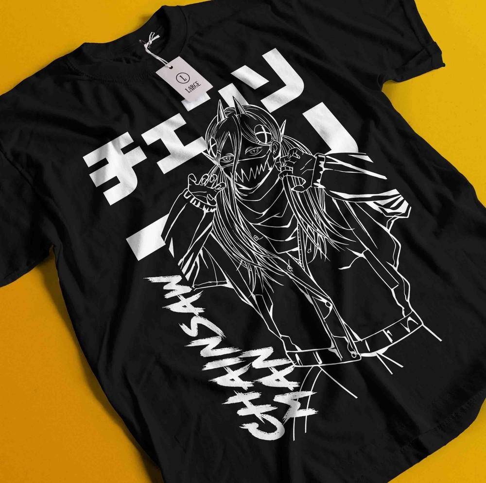 

Chainsaw Man Makima T-Shirt Asa Aki Anime Denji Shirt Power Waifu Unisex Tee S