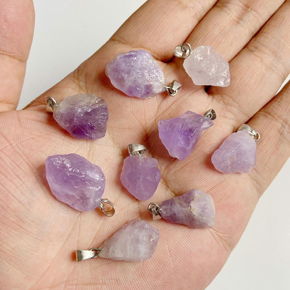 5pcs Irregular Raw Natural Stone Pendant Agates Quartz Crystal Pendant for Jewelry Making DIY Necklace Earrings Accessories