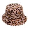 Women Winter Multicolor Rainbow Casual Cow Faux Fur Bucket Hat Fisherman Cap Cloche Hats