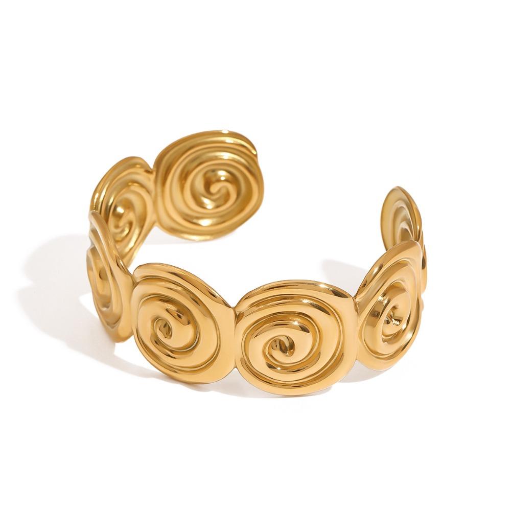 Vacation Style Metal Cuff Bangles Europe American Style Chunky Bracelet Exaggerated Bracelet  Gift