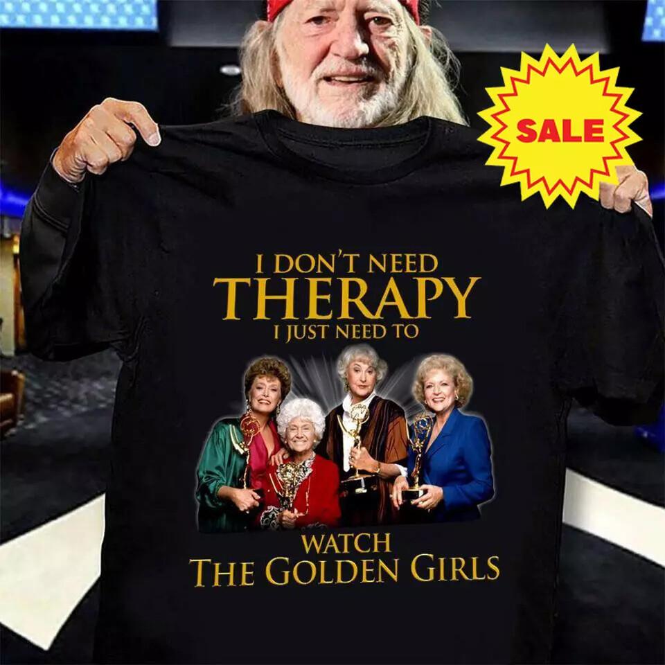 

Golden Girls Signature T-shirt For Fans Cotton Black All Size S-5XL Unisex T-Shirt XXXXL