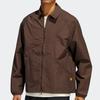 Adidas Originals Solid Color Logo Dual Zipper Work Jacket Unisex Jacket Brown HA1282