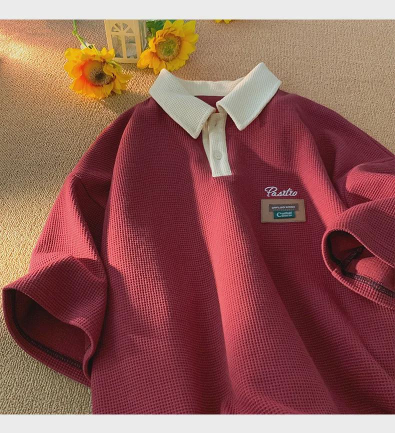 Men's Summer Retro Polo Short-Sleeved Cotton T-Shirt