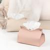 Tissue Box, Easy Open Waterproof PVC Leather Design, Simple Style Durable Anti-Crack Tissue Dispenser for Home Car