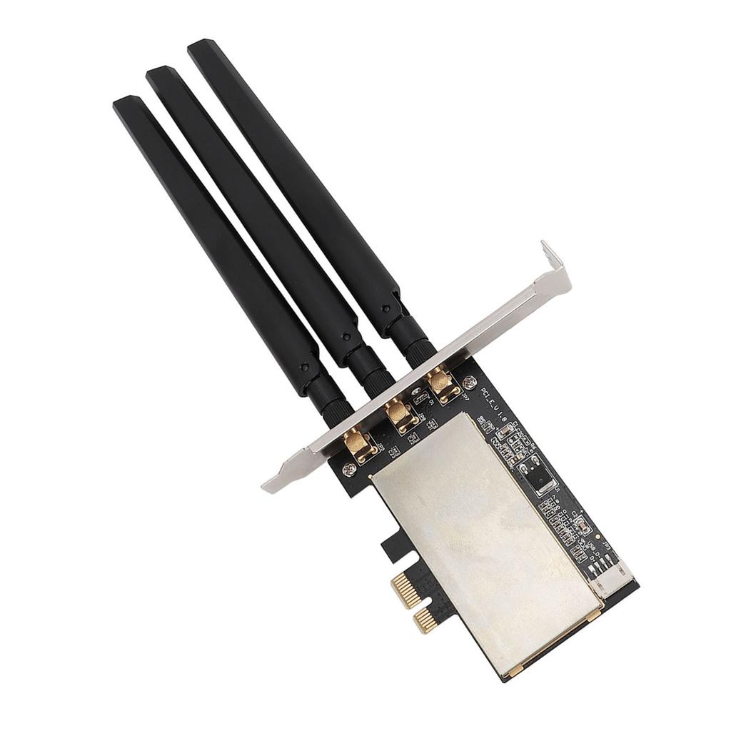 BCM43570 PCIEx1 Síťový adaptér s 3 anténami 2.4GHz 5GHz 1200Mbps Bluetooth 4.1 pro Win 10