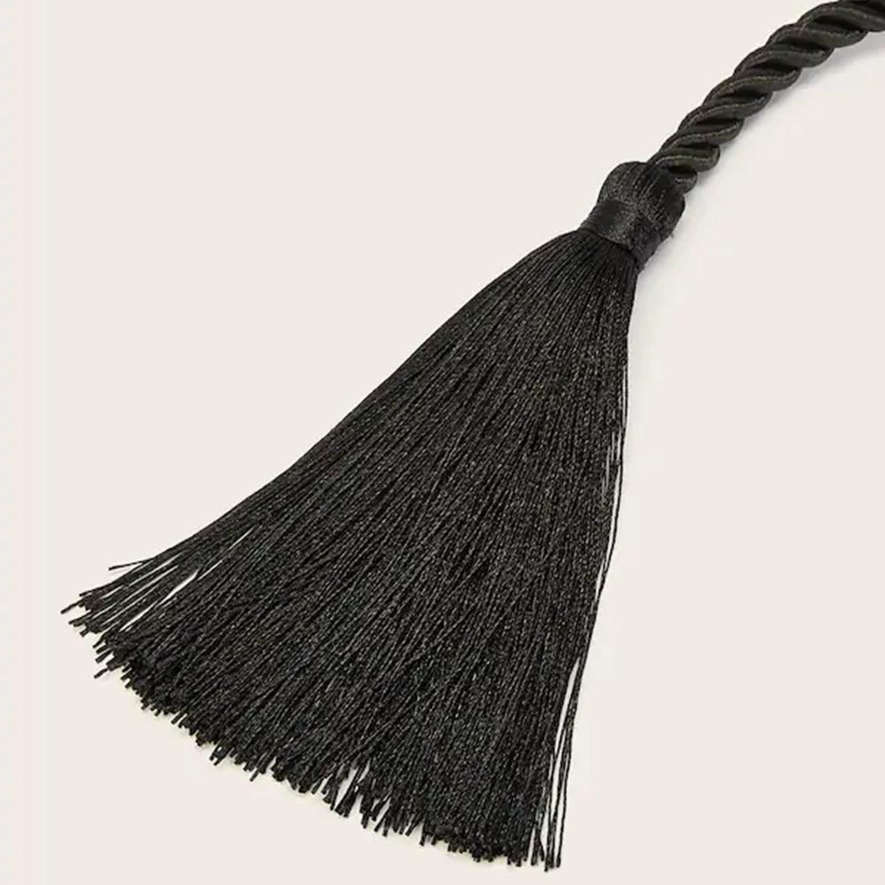 European and American Versatile Skirt with Tassel Beard Rope Waist Rope