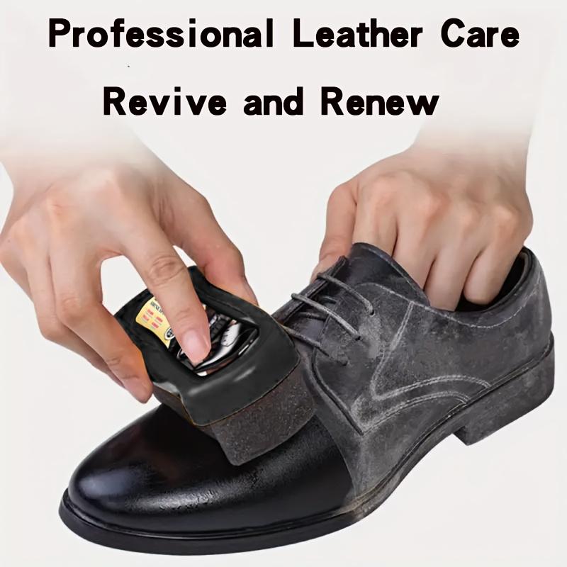 Quick Shine Sponge Shoe Cleaner - Portable Colorless Leather Care Sponge Shoe Polish Brush - Suitable for Leather Clothing,Shoes
