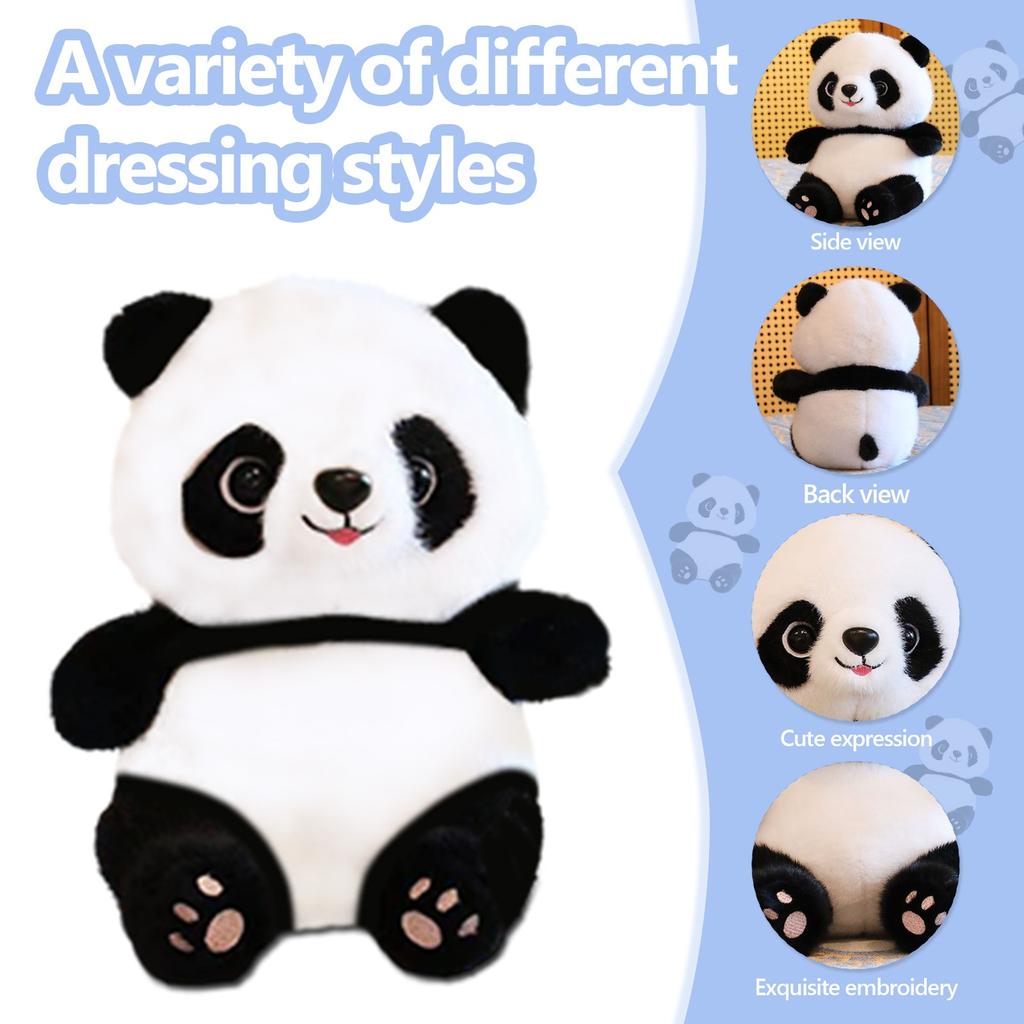 Panda de Plus 25cm Soft Plush Toy Black and White Panda Stuffed Animal Kids Cuddly Toy Birthday Gift