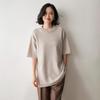 Loose-Fit Cashmere Sweater: Mid-Length, Short-Sleeve, Round Neck, Slim Fit, Autumn/Winter Knitwear