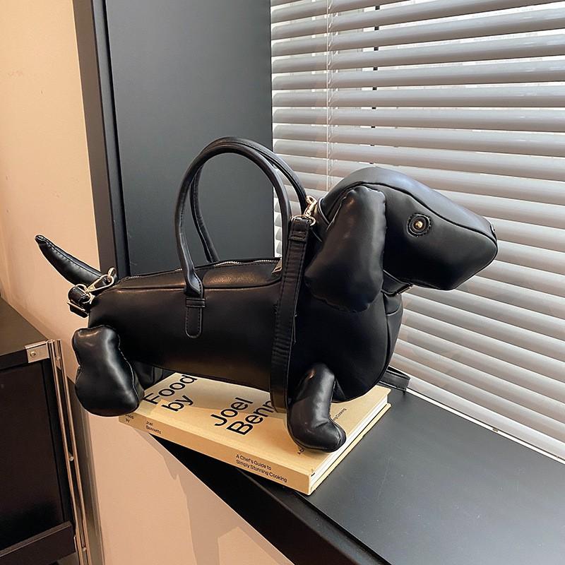 

Creative Commuting Bag Female Niche Dachshund Handbag High-end Casual One-shoulder Cross-body чорний
