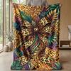 Leopard Print Luxury Clutch 1 Theme blanket Lightweight Warm Flannel Blanket Decorative Throw Blanket for Home Decoration