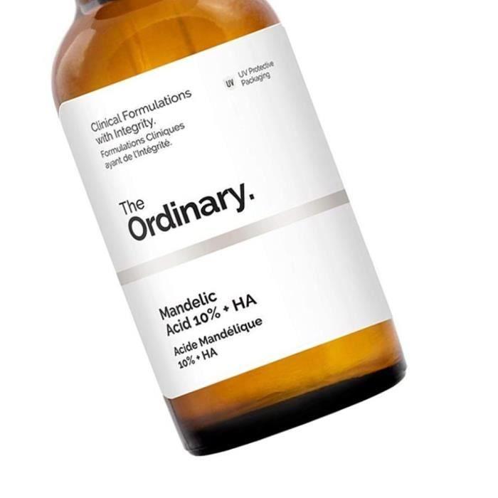 The Ordinary Acide mandélique 10% + Ha Solution Essence acide de peau sujette aux imperfections élimine l'acné