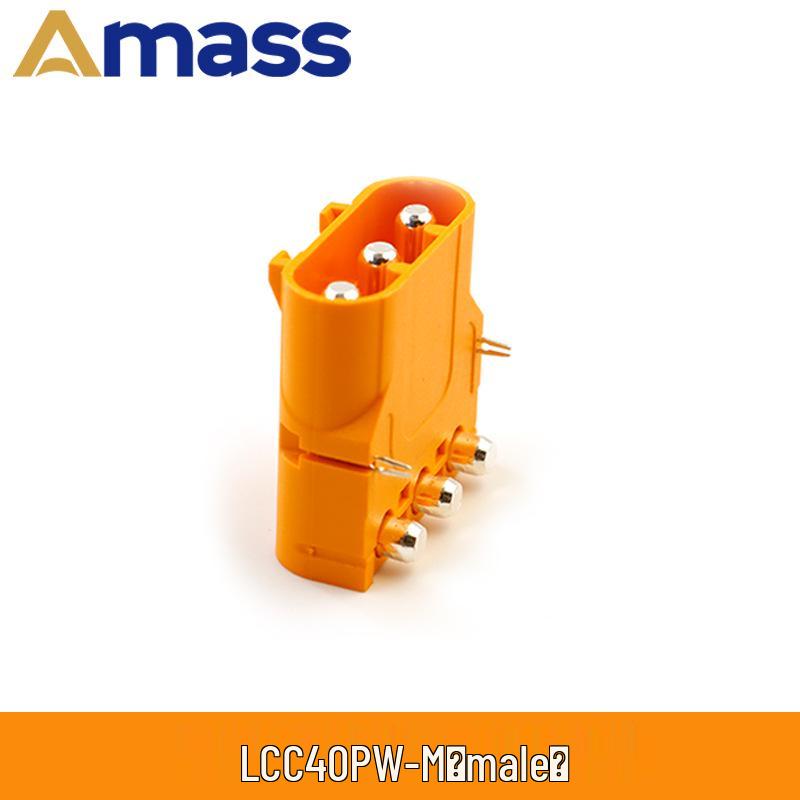 Amass LCB 40/50/60PW-M/F Crimp Purple Copper Silver-Plated Locking Circuit Board Connector