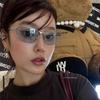 Y2K Silver Sunglasses Male Female European American Style Oval Shape Wind Proof Female's Sun Spectacles Punk Sports Sunglasses