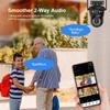 Triple-Lens WiFi Surveillance Camera with Panoramic HD and Full-Color Night Vision