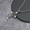 Hollow Street Style Stainless Steel Men Necklaces Clavicle Chains Cross Pendants Cross Necklaces
