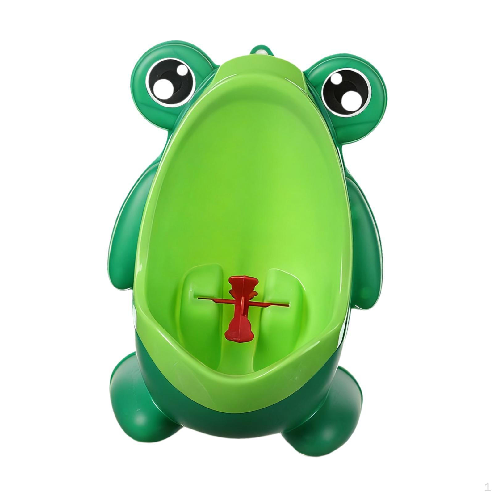 

Kids Potty Training Urinal Portable Frog Shape with Aiming Target, Hanging Pee зелёный