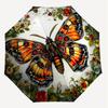 1PC Butterfly Flowers Umbrella-8-Rib Reinforced, Automatic Open, Lightweight & Durable, Cute Fashion Accessory for Outdoor-P2626