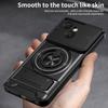 KEYSION Magnetic Phone Case for TECNO Spark 40C 4G Slide Camera Protection Upright Kickstand 360° Ring Shockproof Back Cover