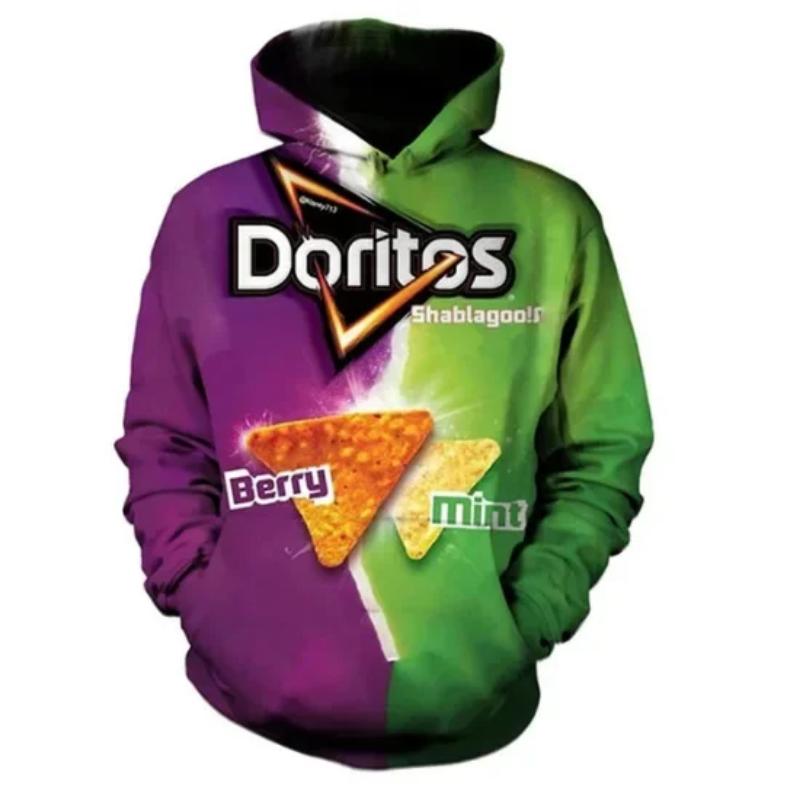 

Весна Осень Дети Doritos Snack Hoodie Мужчины Веселый Графический Пуловер Взрослые Повседневная Одежда С Капюшоном Мальчики Девочки Модное Верхнее Пальто 5XL