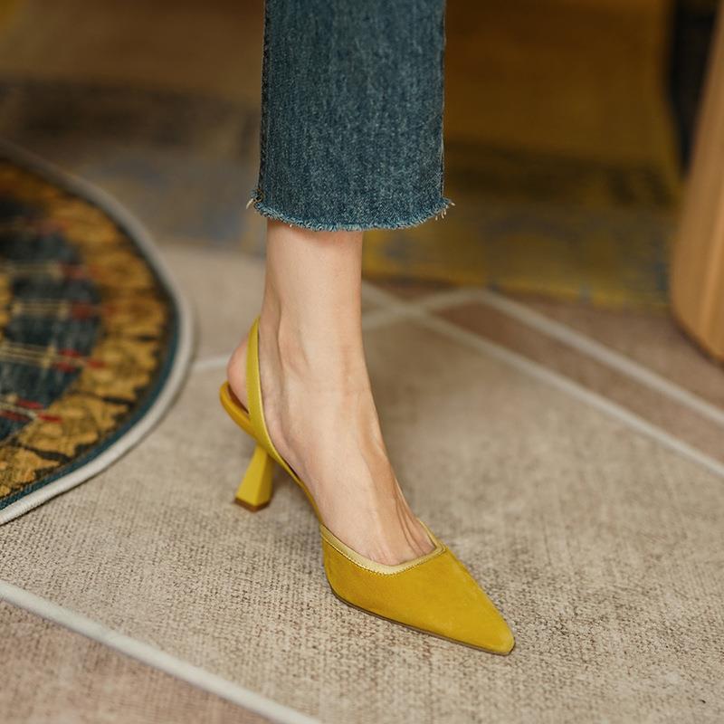 French elegance~ temperament bag head sandals women 2025 new summer fairy wind back strap with skirt high heels women