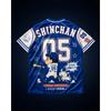 New Crayon Shin-Chan Retro Trendy Brand Cute Cartoon Sports V-Neck Short Sleeved T-Shirt Casual Quick Drying Jersey
