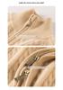 Cashmere Cable Knit Zipper Cardigan - Women's Autumn/Winter 2025, Half-High Neck, Gentle Style.