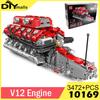 MOULD KING 10169 V12 Engine Model Building Block Kit Sports Car 3472PCS Motor Drive Puzzle Block Assembly Toys Christmas Gifts