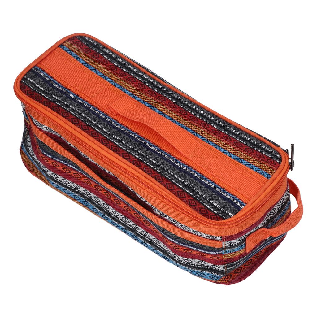 Camping Utensils Storage Bag Large Capacity Detachable Double Zipper National Style Tableware Bag